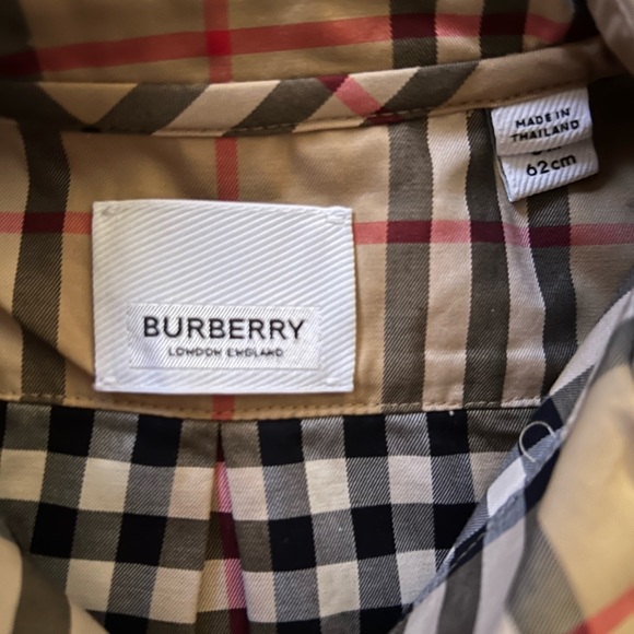 Burberry Vintage Check Stretch Cotton PlaySuit - Picture 3 of 5